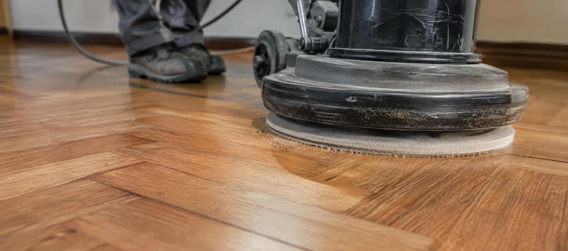 Trattamento pavimenti in parquet: lucidatura con monospazzola