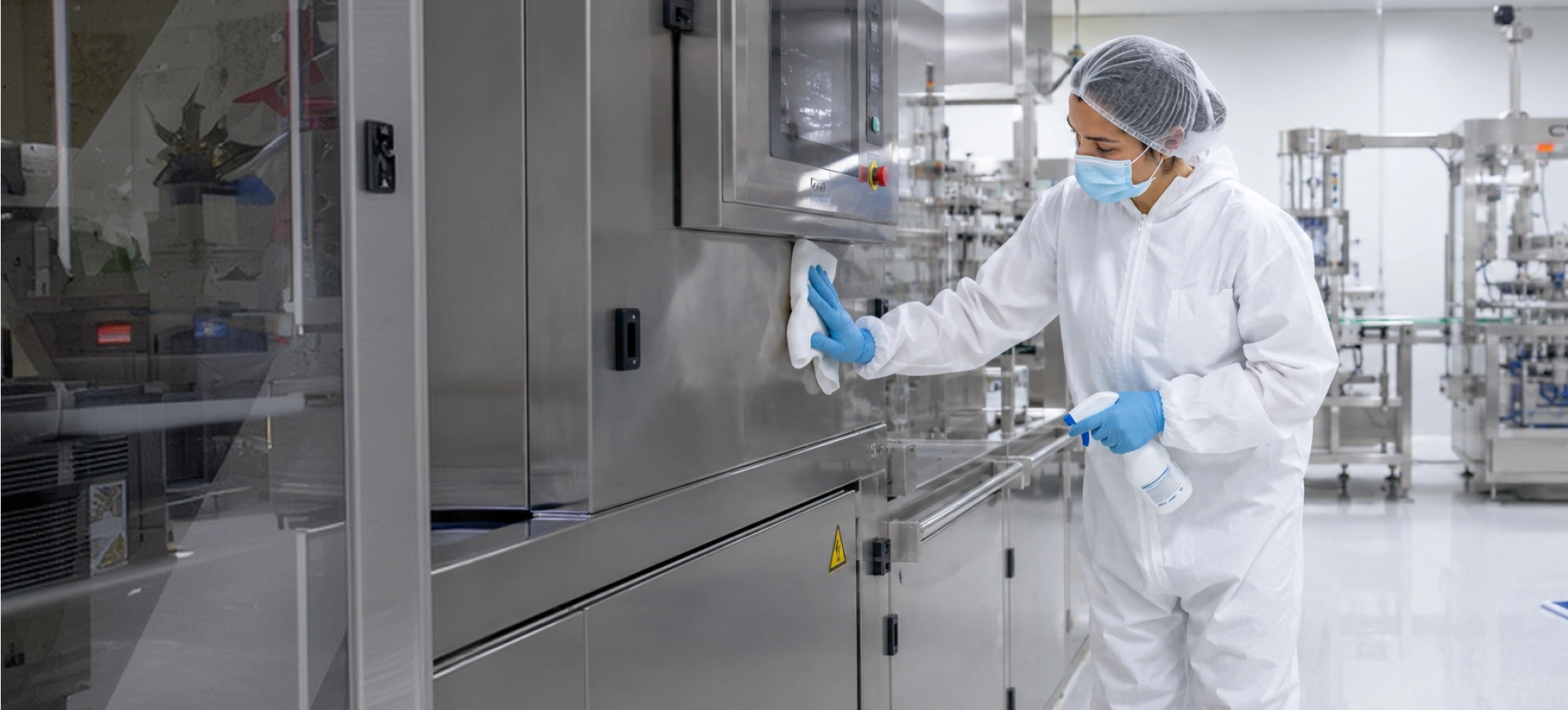 Pulizia camere bianche: sanificazione dei macchinari di laboratorio