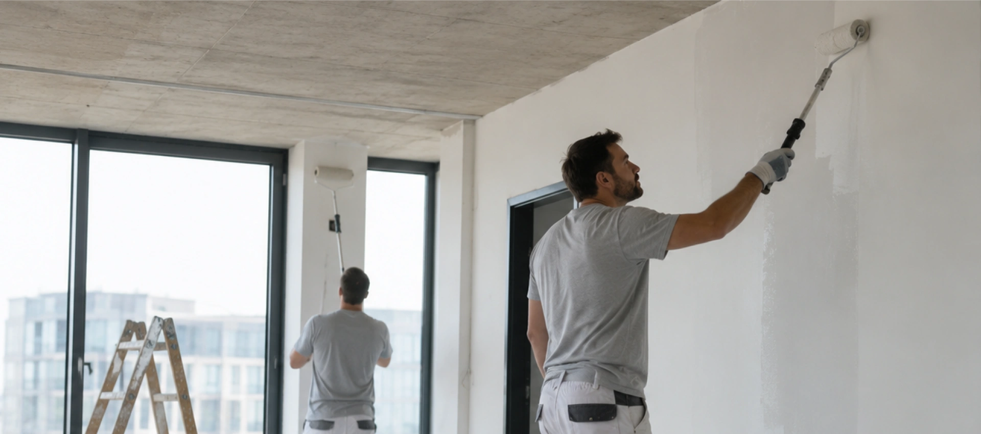 Facility management: tinteggiatura delle pareti interne di un ufficio